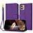 Coque Portefeuille Livre Cuir Etui Clapet Y09X pour Motorola Moto G32 Violet