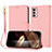 Coque Portefeuille Livre Cuir Etui Clapet Y09X pour Motorola Moto G42 Or Rose