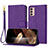 Coque Portefeuille Livre Cuir Etui Clapet Y09X pour Motorola Moto G42 Violet