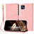 Coque Portefeuille Livre Cuir Etui Clapet Y09X pour Motorola Moto G50 5G Or Rose