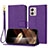 Coque Portefeuille Livre Cuir Etui Clapet Y09X pour Motorola Moto G53 5G Violet