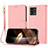 Coque Portefeuille Livre Cuir Etui Clapet Y09X pour Motorola Moto G72 Or Rose