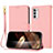 Coque Portefeuille Livre Cuir Etui Clapet Y09X pour Motorola Moto G82 5G Or Rose