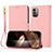 Coque Portefeuille Livre Cuir Etui Clapet Y09X pour Nokia G11 Or Rose