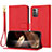 Coque Portefeuille Livre Cuir Etui Clapet Y09X pour Nokia G11 Rouge