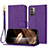 Coque Portefeuille Livre Cuir Etui Clapet Y09X pour Nokia G21 Violet