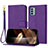 Coque Portefeuille Livre Cuir Etui Clapet Y09X pour Nokia G22 Violet