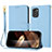 Coque Portefeuille Livre Cuir Etui Clapet Y09X pour Nokia G60 5G Bleu