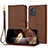 Coque Portefeuille Livre Cuir Etui Clapet Y09X pour Nokia G60 5G Marron