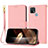 Coque Portefeuille Livre Cuir Etui Clapet Y09X pour Oppo A35 Or Rose