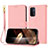 Coque Portefeuille Livre Cuir Etui Clapet Y09X pour Oppo A74 5G Or Rose