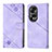 Coque Portefeuille Livre Cuir Etui Clapet YB1 pour Huawei Honor X7b Violet