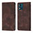 Coque Portefeuille Livre Cuir Etui Clapet YB1 pour Motorola Moto E13 Marron