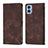 Coque Portefeuille Livre Cuir Etui Clapet YB1 pour Motorola Moto E22 Marron