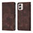 Coque Portefeuille Livre Cuir Etui Clapet YB1 pour Motorola Moto G53j 5G Marron