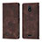 Coque Portefeuille Livre Cuir Etui Clapet YB1 pour Nokia C100 Marron