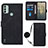 Coque Portefeuille Livre Cuir Etui Clapet YB1 pour Nokia C31 Noir