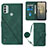 Coque Portefeuille Livre Cuir Etui Clapet YB1 pour Nokia C31 Vert