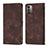 Coque Portefeuille Livre Cuir Etui Clapet YB1 pour Nokia G21 Marron