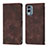 Coque Portefeuille Livre Cuir Etui Clapet YB1 pour Nokia X30 5G Marron