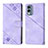 Coque Portefeuille Livre Cuir Etui Clapet YB1 pour Nokia X30 5G Violet