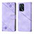 Coque Portefeuille Livre Cuir Etui Clapet YB1 pour Oppo A16 Violet