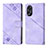 Coque Portefeuille Livre Cuir Etui Clapet YB1 pour Oppo A58 4G Violet