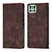 Coque Portefeuille Livre Cuir Etui Clapet YB1 pour Samsung Galaxy A22 5G Marron