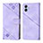 Coque Portefeuille Livre Cuir Etui Clapet YB1 pour Samsung Galaxy F04 Violet