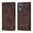 Coque Portefeuille Livre Cuir Etui Clapet YB1 pour Samsung Galaxy M12 Marron