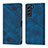 Coque Portefeuille Livre Cuir Etui Clapet YB1 pour Samsung Galaxy S21 FE 5G Bleu