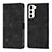 Coque Portefeuille Livre Cuir Etui Clapet YB1 pour Samsung Galaxy S22 5G Noir