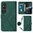 Coque Portefeuille Livre Cuir Etui Clapet YB1 pour Sony Xperia 1 V Vert