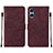 Coque Portefeuille Livre Cuir Etui Clapet YB1 pour Sony Xperia 5 V Rouge