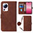 Coque Portefeuille Livre Cuir Etui Clapet YB1 pour Xiaomi Civi 2 5G Marron