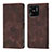 Coque Portefeuille Livre Cuir Etui Clapet YB1 pour Xiaomi Redmi 10 India Marron