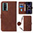 Coque Portefeuille Livre Cuir Etui Clapet YB1 pour Xiaomi Redmi K60 5G Marron