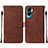 Coque Portefeuille Livre Cuir Etui Clapet YB2 pour Huawei Honor 90 Lite 5G Marron