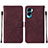 Coque Portefeuille Livre Cuir Etui Clapet YB2 pour Huawei Honor 90 Lite 5G Rouge