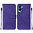 Coque Portefeuille Livre Cuir Etui Clapet YB2 pour Huawei Honor 90 Lite 5G Violet