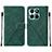 Coque Portefeuille Livre Cuir Etui Clapet YB2 pour Huawei Honor X8b Vert