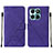 Coque Portefeuille Livre Cuir Etui Clapet YB2 pour Huawei Honor X8b Violet