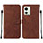 Coque Portefeuille Livre Cuir Etui Clapet YB2 pour Motorola Moto G54 5G Marron