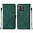 Coque Portefeuille Livre Cuir Etui Clapet YB2 pour Motorola Moto G84 5G Vert