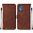 Coque Portefeuille Livre Cuir Etui Clapet YB2 pour Nokia C02 Marron