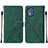 Coque Portefeuille Livre Cuir Etui Clapet YB2 pour Nokia C02 Vert