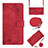 Coque Portefeuille Livre Cuir Etui Clapet YB2 pour Nokia C100 Rouge