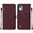 Coque Portefeuille Livre Cuir Etui Clapet YB2 pour Nokia C12 Plus Rouge