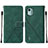 Coque Portefeuille Livre Cuir Etui Clapet YB2 pour Nokia C12 Plus Vert