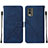 Coque Portefeuille Livre Cuir Etui Clapet YB2 pour Nokia C210 Bleu